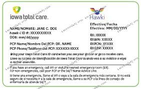Iowa health insurance card